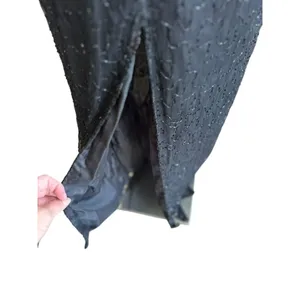 Vintage Stenay Silk Beaded Maxi Dress 6 Black Gown Cocktail Beaded Formal Party‎ thumbnail 2