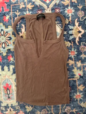 White fox ripped tank top thumbnail 1