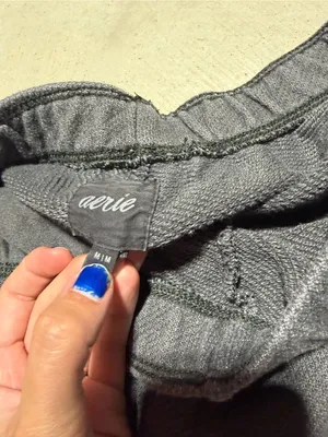 Aerie Casual Elastic-Waist Charcoal Grey Shorts medium thumbnail 5