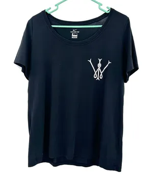 Nike Size XL Shirt Black Tee Dri Fit Casual Everyday Basic Solid Monogram‎ W I thumbnail 1