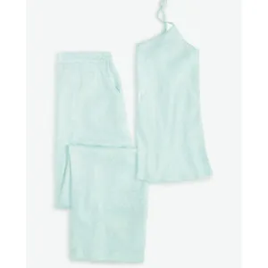 Brand New State of Day Women's Size Small Light Wash Green 2 Piece Lounge Set thumbnail 3