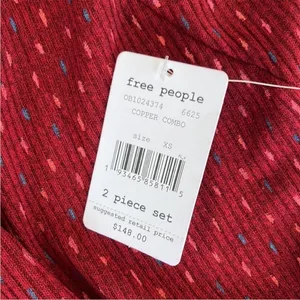 NWT Free People Set The Mood 2 Piece Sweater Skirt Set Size XS thumbnail 6