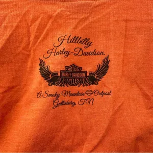 Harley Davidson Orange Gatlinburg Tennessee Short Sleeve Tee Shirt Size‎ XL thumbnail 4