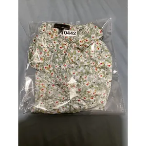 Lucy Paris Floral Ruched Front Peplum Top Sage Green V-Neck Flutter Sleeve Small thumbnail 8
