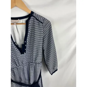 Banana Republic Chain Riveria Dress Tie Waist V Neck Size 0 thumbnail 3