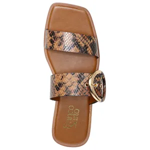 NEW Franco Sarto Merris Slip On Sandals Snake Print Leather thumbnail 4