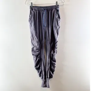FP Movement Drawstring Waist Pull On Ruched Jogger Pants Purple Blue XS thumbnail 2