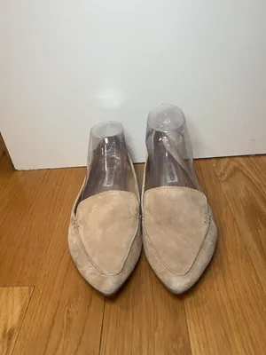 Steve Madden Shoes Womens Size 9 Beige Suede Feather Pointed Toe Loafers thumbnail 2