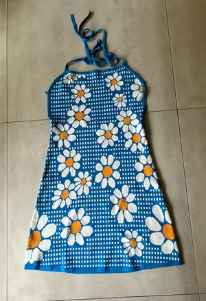 Cider Daisy Print Open Back Dress thumbnail 1