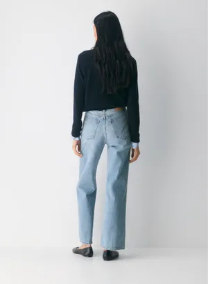 Aritzia Denim Forum The Farrah Hi-Rise Wide Jean in 7 Yrs Bleu Taboo thumbnail 4