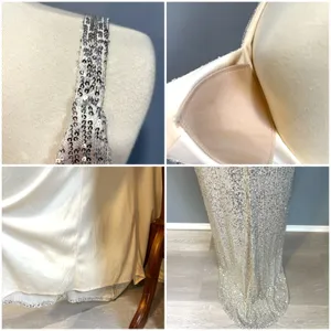 NWT Mac Duggal Silver Sequin Gown HOCO Prom Gala Bling Mermaid Core Maxi Dress 8 thumbnail 6