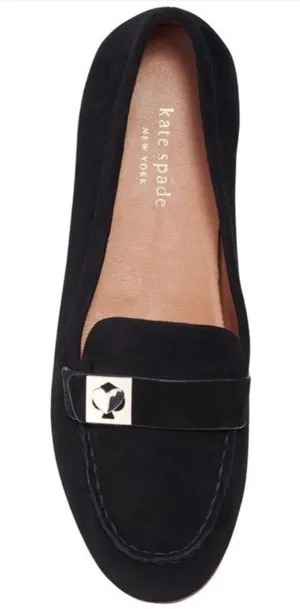 KATE SPADE Women's Camellia Black Suede Loafers‎ Size 7.5B thumbnail 1