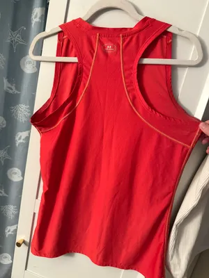 Under Armour Salmon Red Workout Tank Top thumbnail 3