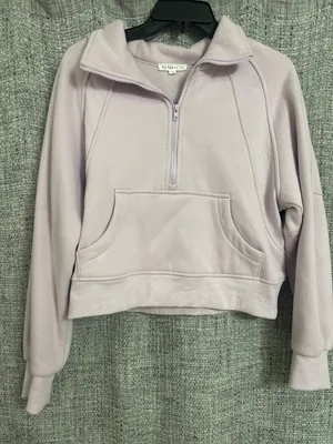 Cropped Half Zip Purple thumbnail 1