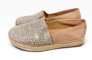 Steve Madden Women’s Proud Rhinestone Espadrille Slip-On Loafers thumbnail 1