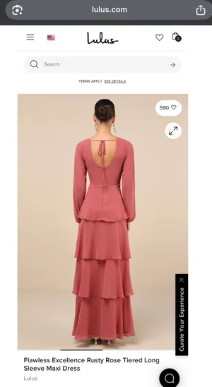 Lulus long sleeve dress long Wedding guest thumbnail 2