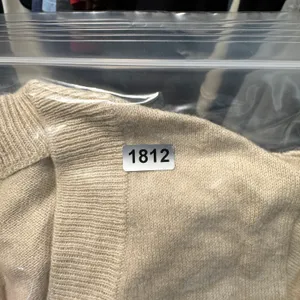 1812 | J.Crew Mercantile V-Neck Cotton Knit Sweater‎ Tan Women Small thumbnail 7