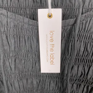 Love The Label Anthropologie Black Smocked Puff Sleeve Blouse Sz.S NWT thumbnail 10