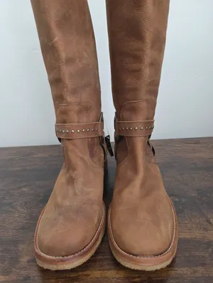 NEW Giorgia Galassi Tall Riding Boots Harness Leather Boho Equestrian Hippie 12 thumbnail 5