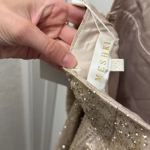 Meshki Gold champagne glitter maxi dress NWT! thumbnail 5