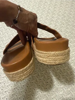 Beek Twinspot Platform Leather Sandals Tan Brown Women's Size 8 slides thumbnail 7