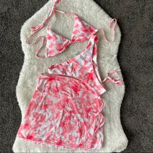 Coral pink tie dye three pieces set thumbnail 5