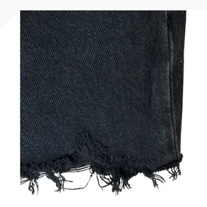 AGOLDE Skirt Women 26 Black Denim Quinn High Rise A Line Mini‎ Jean Frayed Hem thumbnail 6