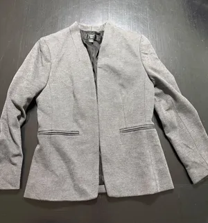 J.Crew 365 Womens Grey Ponte Open Front‎ Collarless Blazer Jacket Size 4 thumbnail 1