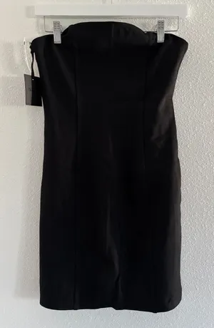Aritzia Talula Mini Tube Dress Womens Medium Black‎ LBD Party Event Cocktail NWT thumbnail 1