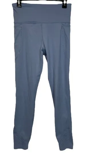 Joy Lab Light Blue High Rise‎ Perforated Cropped Leggings Size M thumbnail 1