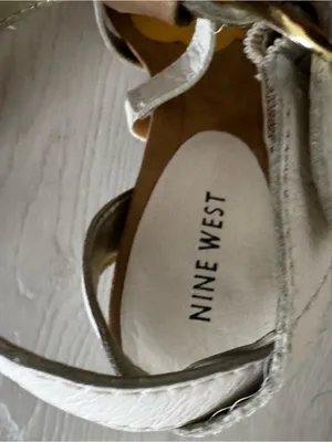 Nine West Stellen white caged heels thumbnail 2