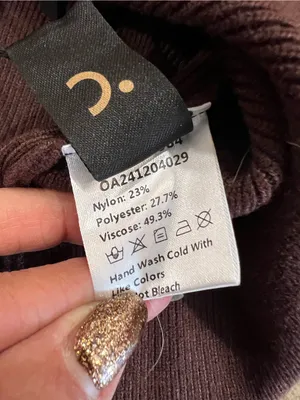 Commense V-Neck Gold Button Sweater Vest Dark Brown Size Small NWT thumbnail 6