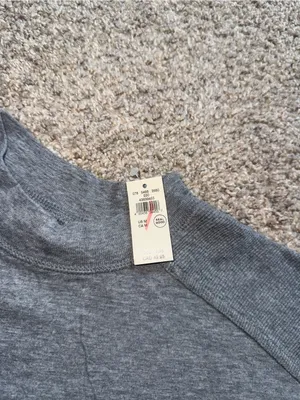 Aerie - Mock Neck Long Sleeve T-Shirt - M, Gray (NWT) thumbnail 4