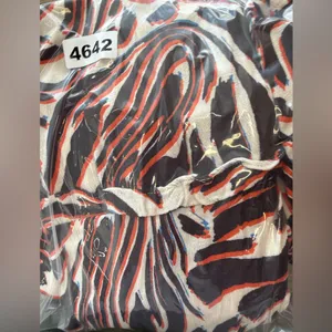 Anthropologie‎ Robin Tiered Brown Orange White Marble Animal Mini Dress small thumbnail 6