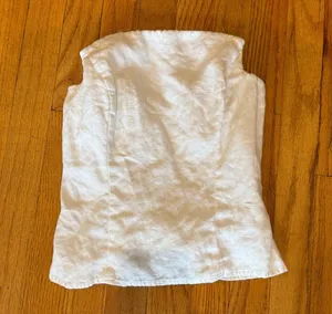 Reformation White Strapless linen corset Top thumbnail 1