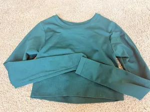 OFFLINE by Aerie Cropped Seamless Ribbed Long Sleeve thumbnail 2