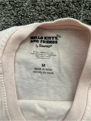 Hello Kitty Light Pink Tee Shirt Size M 0468 thumbnail 3