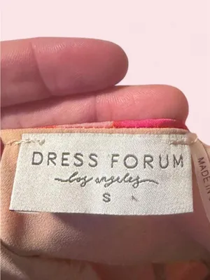 Dress Forum Floral Wrap Midi Dress - Orange, Pink, Green thumbnail 3
