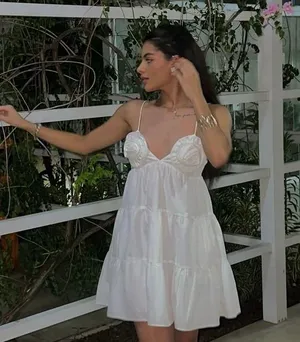 Zara dress mini Boho floral ruffle Poplin flowy cotton white summer vacation thumbnail 7