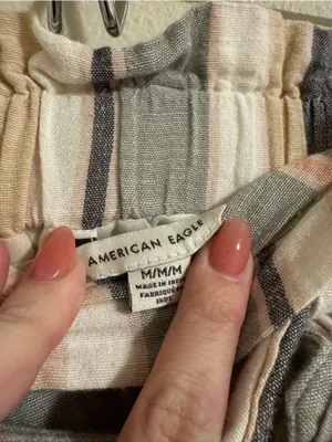 American Eagle Outfitters Striped Mini Skirt in Cream, Gray, Green & Pink thumbnail 2