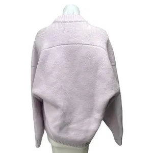 Alexander Wang Womens Pink Purple Long Sleeve Oversized Sweatshirt Sweater Top M thumbnail 2