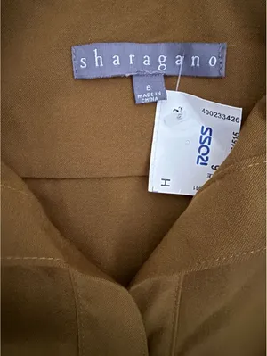 Sharagano NEW Women's Shirt Dress Size 6 Olive Green Classic City Office Preppy thumbnail 6