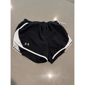 Under Armour Women's Running Shorts Black White Athletic Gym Workout‎ Small thumbnail 2