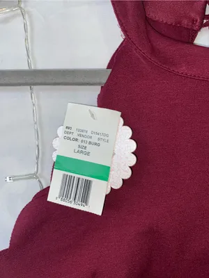 Soprano Scalloped-Hem Mini Dress in Burgundy thumbnail 3