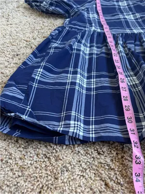 Hill House Plaid Short Sleeve Babydoll Dress thumbnail 6