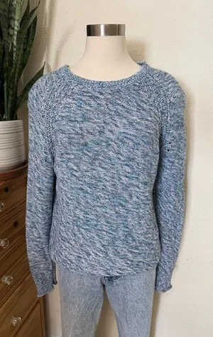 GAP Marled Knit Sweater Soft Cotton Blend Cozy Everyday neutral large‎ thumbnail 1