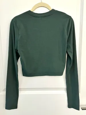 Nike Sportswear Chill Knit Slim Long-Sleeve Cropped Top NWT Small thumbnail 4