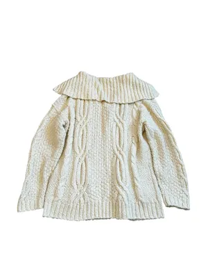 Pilcro Chunky Cable-Knit Cardigan Sweater Fisherman Preppy Coastal Grandmacore thumbnail 11