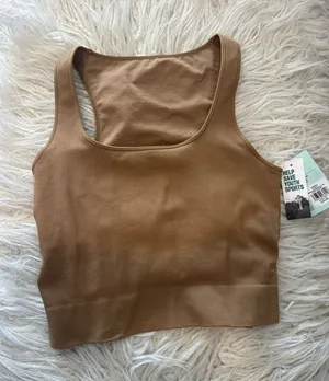 504. Dsg seamless crop tank xs cadet brown thumbnail 1