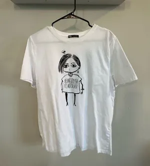 ZARA Tee Graphic White thumbnail 1